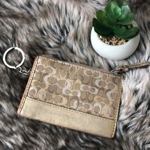 Gold Coach skinny mini ID holder/wallet